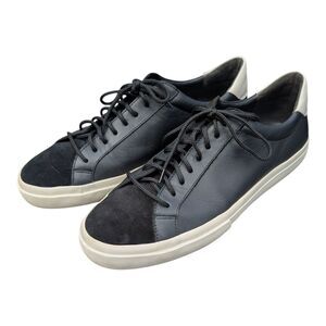 VINCE Men's Fulton Black Leather Suede Low Top Lace-Up Sneakers Shoes  Size 11
